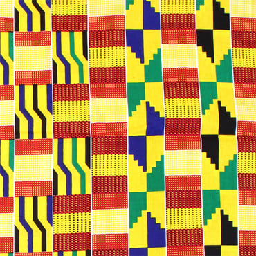 Yellow Kente Print Fabric 12 Yards image 0
